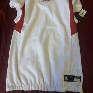 ADIDAS Techfit Hyped Football Jersey Red/White M SZ L